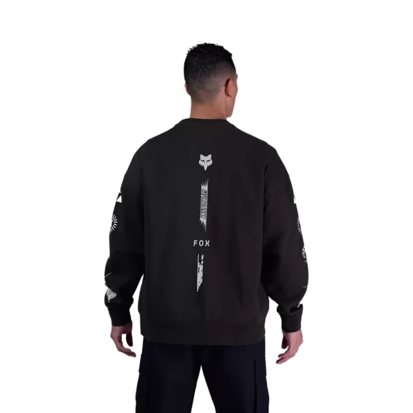 IMAGE COSMO OVERSIZED FLEECE CREW [BLK]