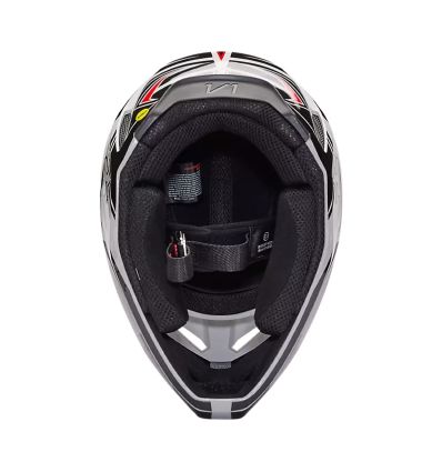 FOX YTH V1 GOAT STRAFER HELMET [BLK]