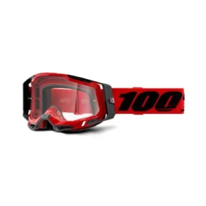100% OCHELARI 100% RACECRAFT 2 GOGGLE RED CLEAR LENS