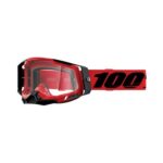 100% OCHELARI 100% RACECRAFT 2 GOGGLE RED CLEAR LENS