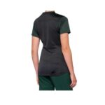 100% RIDECAMP Womens Short Sleeve Jersey Charcoal/Forest Green