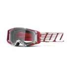 100% ARMEGA Goggle Oversized Deep Red Clear Lens