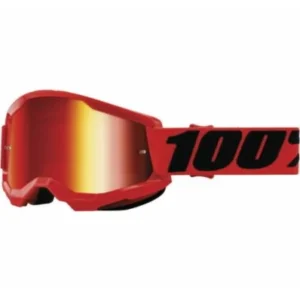 100% STRATA 2 Goggle Red - Mirror Red Lens