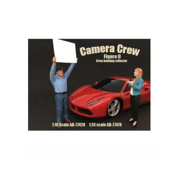 American Diorama [1:18] - Figurina Camera Crew 'Crew Holding Reflector'
