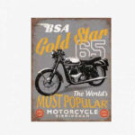 Tac Signs - Placuta metalica [32x41cm] Bsa Gold Star 65