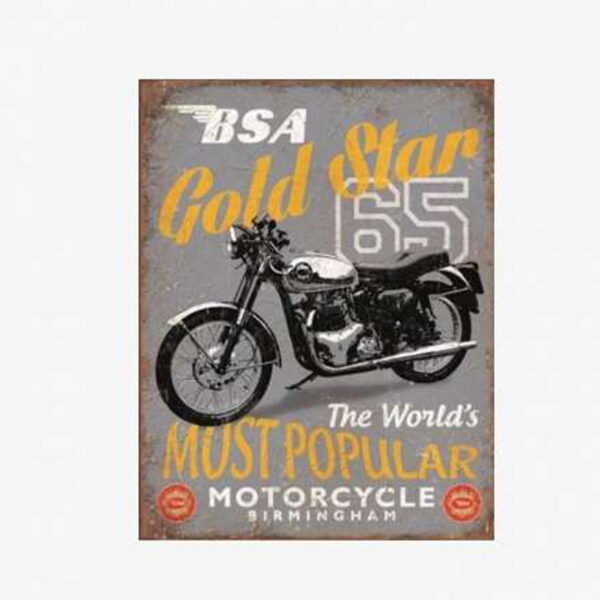 Tac Signs - Placuta metalica [32x41cm] Bsa Gold Star 65