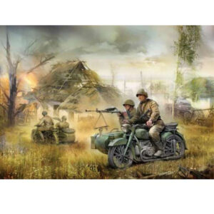 Zvezda [1:72] - Ural M-72 Sidecar Motorcycle With Crew