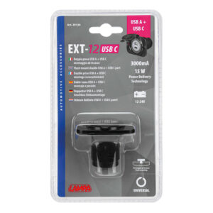 LAMPA - EXT-12, Priza USB dubla [tip A si C] 12/24V