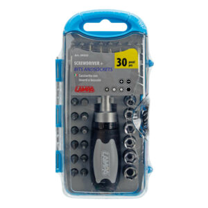 LAMPA - SCREWDRIVER WITH BITS & SOCKETS 30 PCS SET