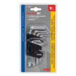 LAMPA - Chei hexagonale, 9 buc. [1,5 - 2 - 2,5 - 3 - 4 - 5 - 6 - 8 - 10mm] [otel crom vanadium]