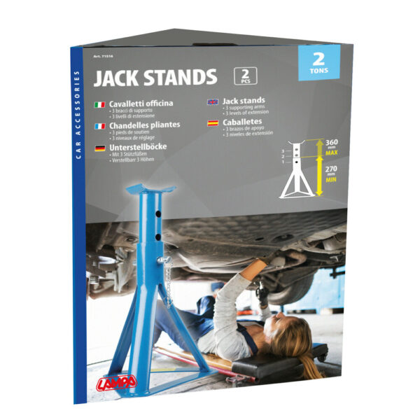 LAMPA - Set standere fixe, 2 bucati, 2.000kg, reglabile pe 3 inaltimi