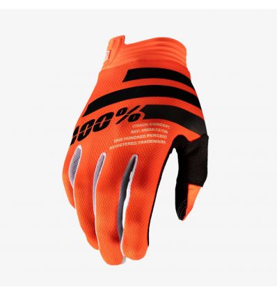 100% iTRACK Orange/Black Gloves