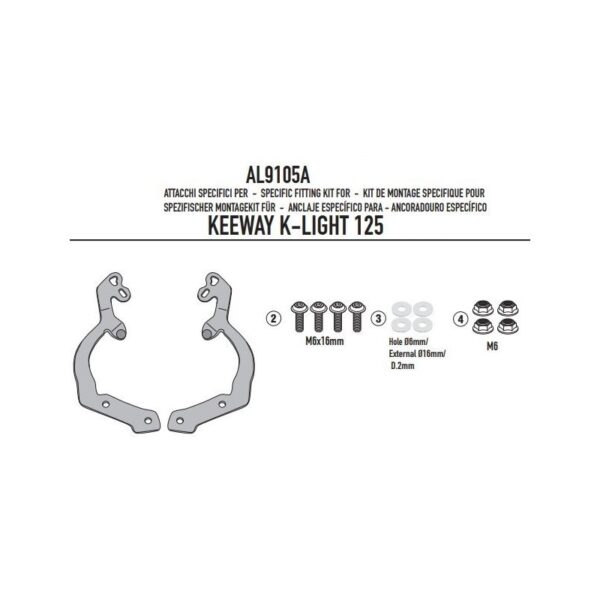 GIVI - Kit prindere parbriz [AL9105A]