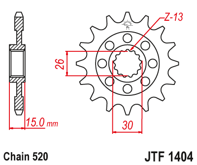 ESJOT - Pinion (fata) 50-32159S, 17 dinti - BMW S1000RR