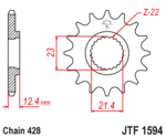 EMGO - Pinion (fata) JTF1594, 15 dinti - YBR250'07-/YG250Tricker