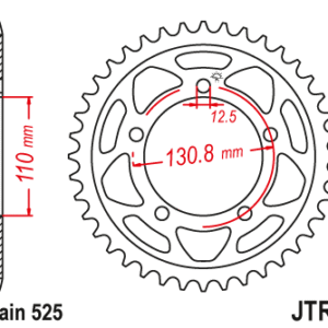 JT - Foaie (spate) JTR7, 44 dinti - BMW S1000RR -'11