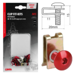 LAMPA - Clip Fit-Kits for fairings (5 MA) - 10 pcs - Red
