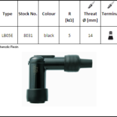 NGK - Pipa bachelita LB05E