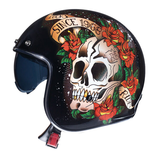 MT Helmets - Casca LE MANS 2 Skull & Roses A1