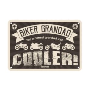 OXFORD - Placuta metalica [30x20cmx0.25mm] Biker Grandad Cooler