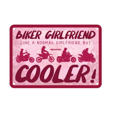 OXFORD - Placuta metalica [30x20cmx0.25mm] Biker Girlfriend Cooler