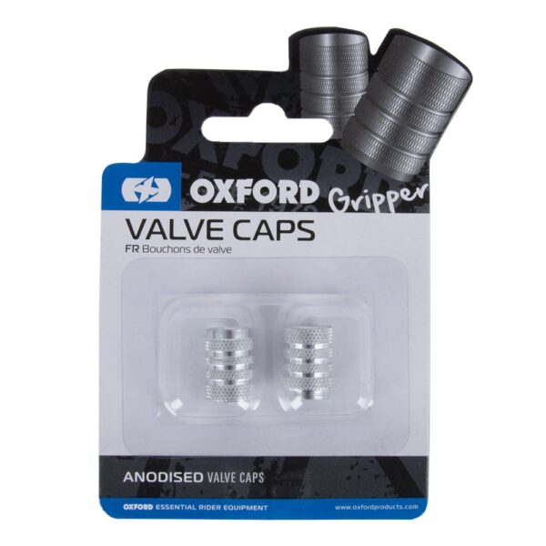 OXFORD - Gripper Valve Caps Silver