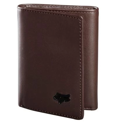 FOX TRIFOLD LEATHER WALLET [BRN]