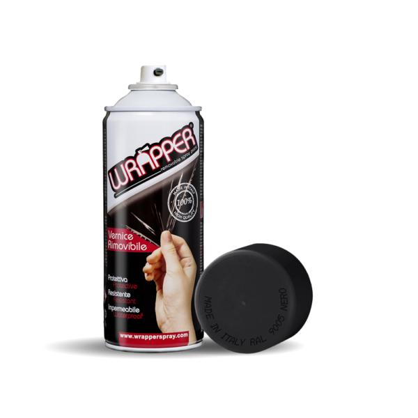 WRAPPER - Spray vopsea nepermanenta, Matt black - 400ml