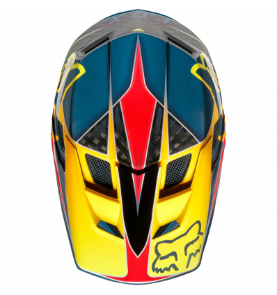 FOX RPC KUSTM HELMET [RD/YLW]
