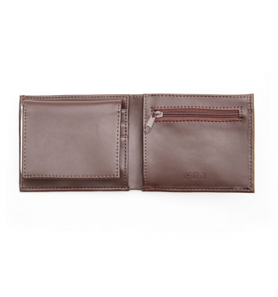 FOX TRIFOLD LEATHER WALLET [BRN]