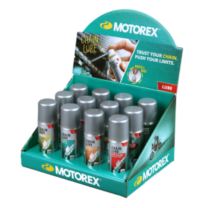 MOTOREX - Kit display 12 x Spray lant MINI 56ml - Reincarcabil [CHAIN LUBE]