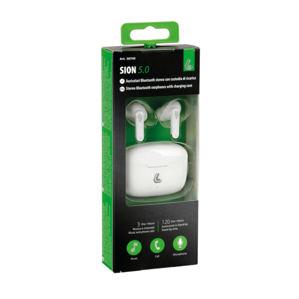 LAMPA - SION 5.0, casti Bluetooth 5.0 cu incarcator [120 ore standayby, 3 ore functionare]