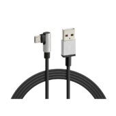 LAMPA - MICRO USB CABLE 1M 90 [BLACK] (CHARGE & SYNC)