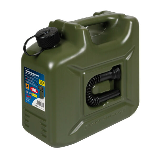LAMPA - Canistra plastic 10L, tip militar, cu furtun [UN ADR/GGVSEB]