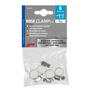 LAMPA - Coliere rotunde inox, 8mm, diam. 8-12mm, 4 buc.