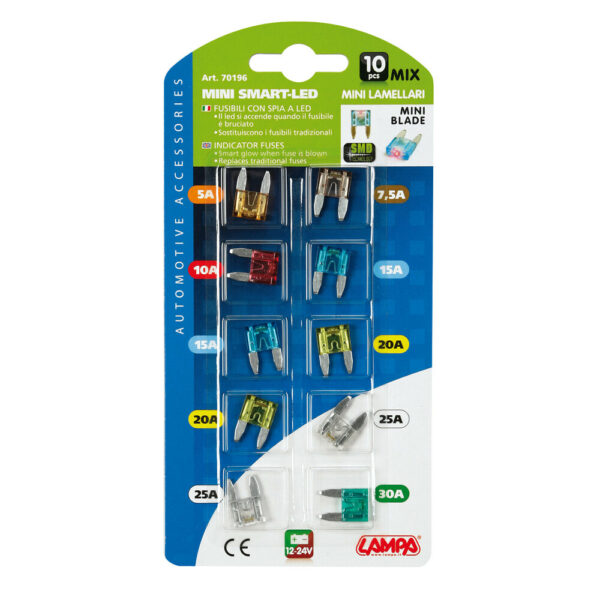 LAMPA - Smart-Led, micro sigurante asortate 12/32V, cu martor LED, 10 buc.