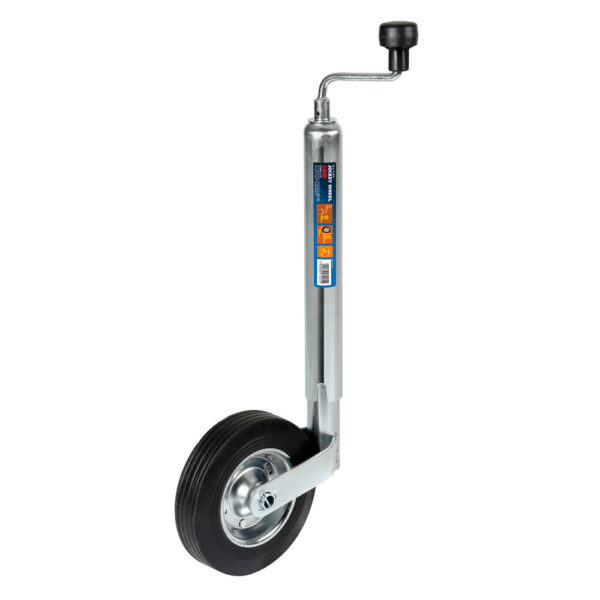 LAMPA - JOCKEY WHEEL Load max 150 kg. Galvanized steel tube diam. 48 MM. Extension min 490 mm Max 750 MM