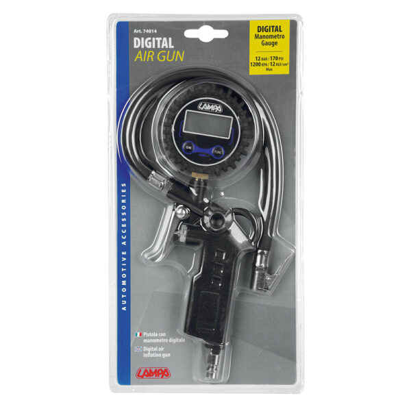 LAMPA - Pistol digital aer comprimat, eran LED, auto-on si auto-off, 4 scale [baterii 2xAA]