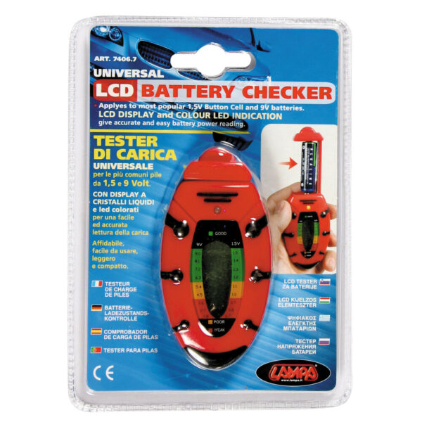 LAMPA - Tester baterii cu display LCD, 1,5 - 9V