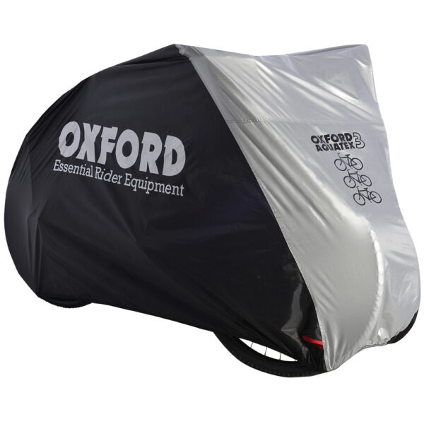 OXFORD - AQUATEX BICYCLE COVER - 3 BIKES - BLACK/SILVER