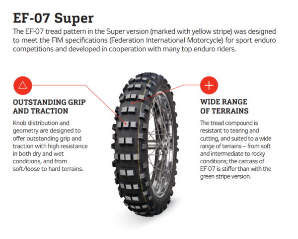 MITAS Enduro FIM - EF-07 SUPER - 130/90-18 [69R] [dunga galbena]