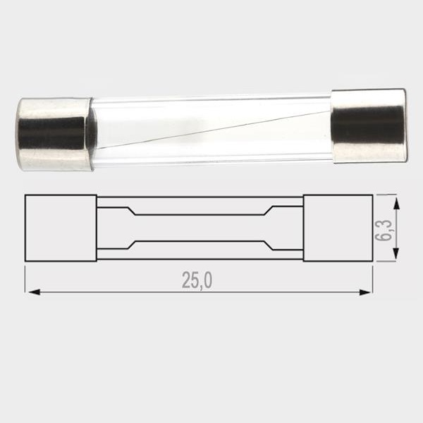 MOTOPRO - Siguranta fuzibila cilindrica - 7.5 Amp, 30MM