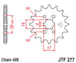 JT - Pinion (fata) JTF277, 13 dinti - Aprilia RS4 125 '11-
