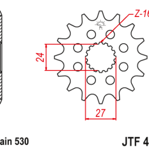 JT - Pinion (fata) JTF423, 17 dinti - GSX-R1000'09-16