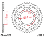 JT - Foaie (spate) JTR7, 44 dinti - BMW S1000RR -'11