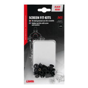 LAMPA - Screen Fit-Kits, rubber nut kits with screw and washers (5 MA) - 10 pcs - Black