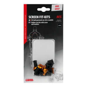 LAMPA - Screen Fit-Kits, rubber nut kits with screw and washers (5 MA) - 10 pcs - Gold