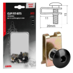 LAMPA - Clip Fit-Kits for fairings (5 MA) - 10 pcs - Black