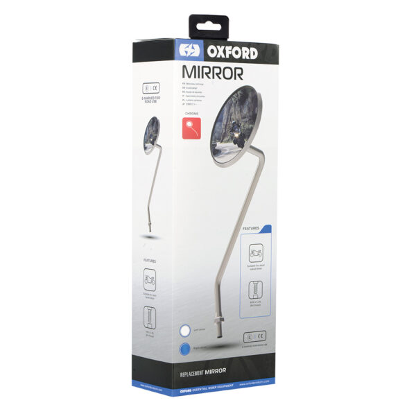 OXFORD - DELUX CHROME, oglinda universala dreapta, M10 [pereche cu OX569]