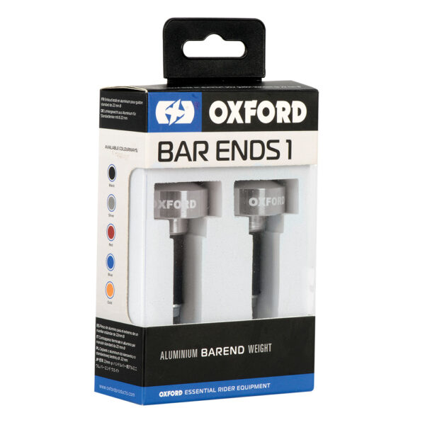 OXFORD - Capete ghidon (contragreutati) BAR ENDS 1 - SILVER (cod vechi: OX-OF870)